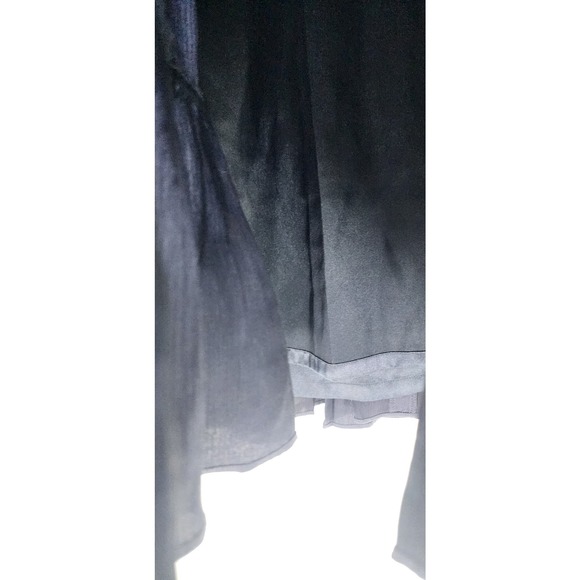 Lilly Pulitzer 100% Silk Blue Drop Waist Navy Casual Skirt Size 6 Tiered Crinkle - Picture 6 of 10